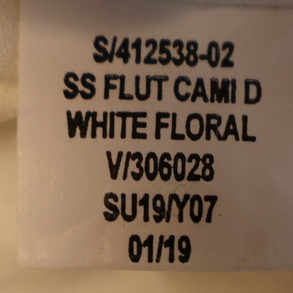 Old Navy Tropical Floral Dress Off Shoulder White Smocked Back Ruffle Size S - Picture 10 of 11